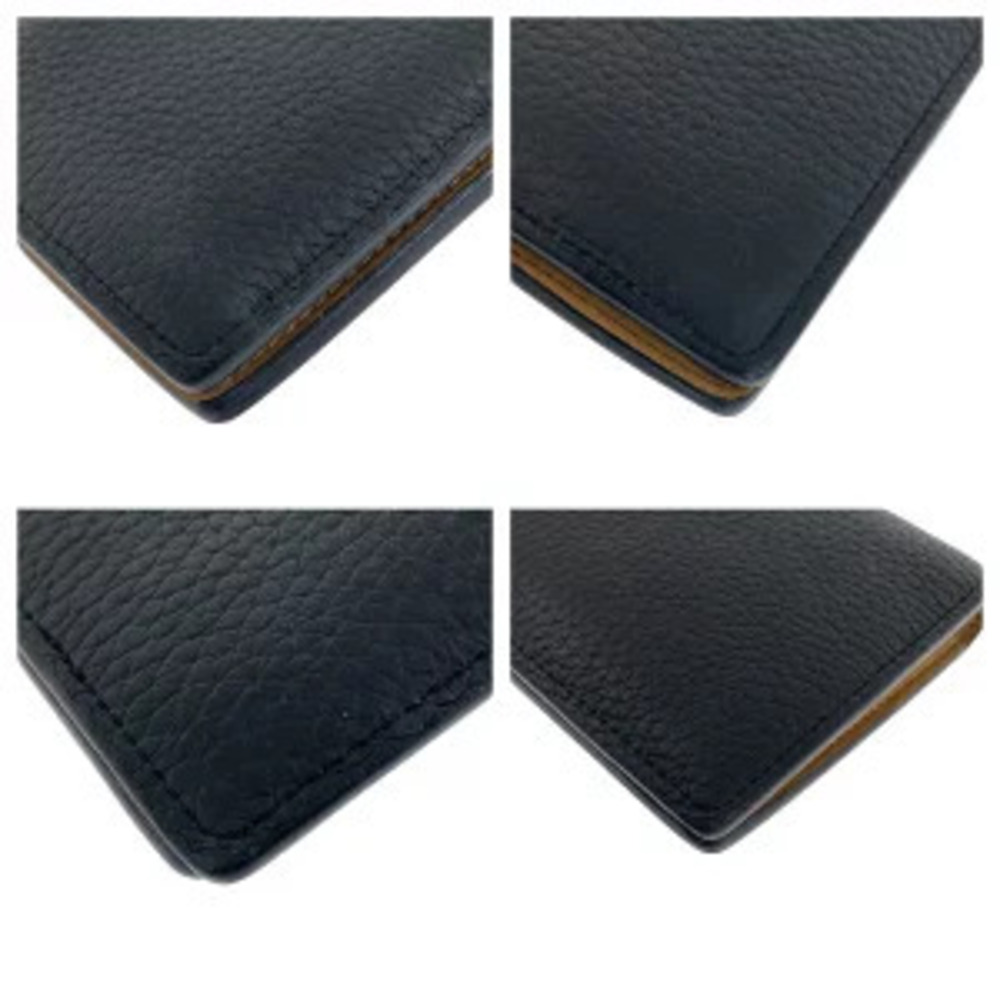 LOUIS VUITTON Vertical Wallet Black Leather Long - Picture 3 of 7